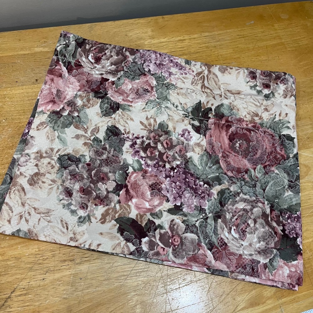 Croscill Vtg Floral Tapestry Valance Mauve Rose Sage‎ 17x86 Rod Pocket Cottage